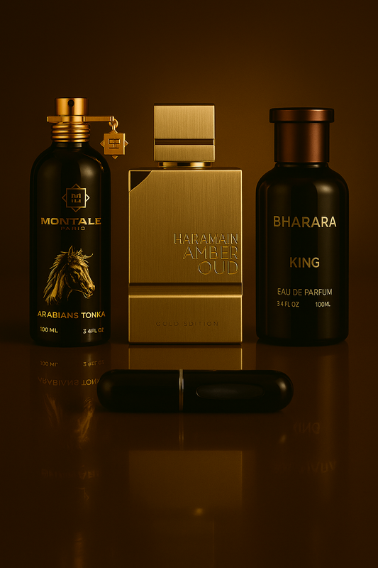 Arabians Tonka, Haramain Amber Oud y Bahara King