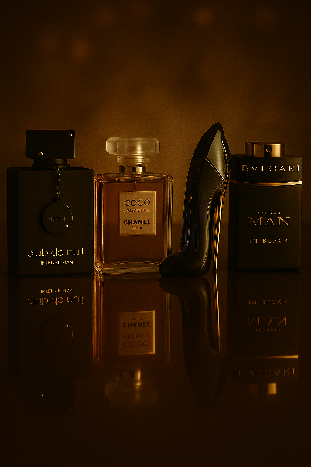 Club de nuit, CC Mademoiselle, Black Good Girl y Bvlgari Man